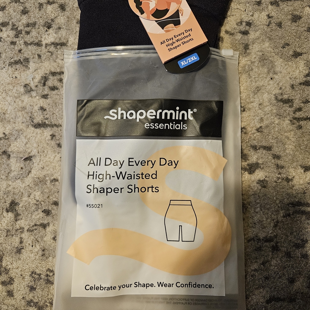Black High-Waisted Shaper Shorts